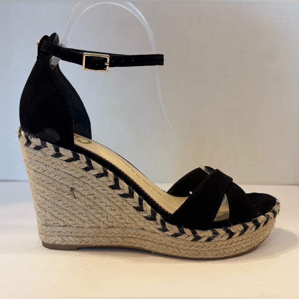 Circus by Sam Edelman Renee black open toe wedge heel sandals size 7M - Picture 3 of 11